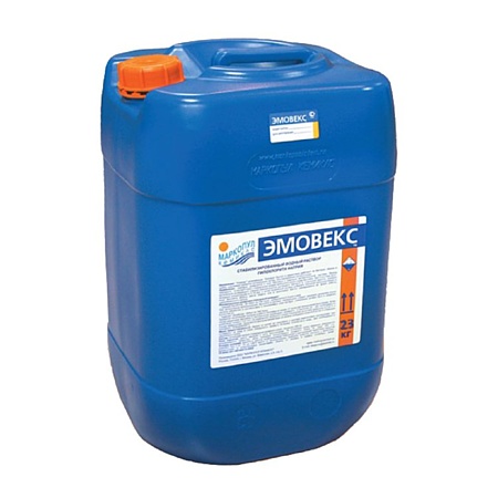 Эмовекс новая формула - канистра жидкого хлора для дезинфекции воды 20 литров